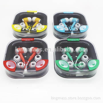 2016 Colorful promotional high quality sound earphone can made with mic hot selling